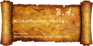 Winterhalter Anita névjegykártya