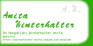 anita winterhalter business card